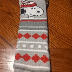 Snoopy sock warmers